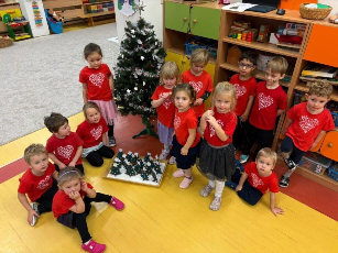 Srdíčka s vánočním dárkem pro rodiče